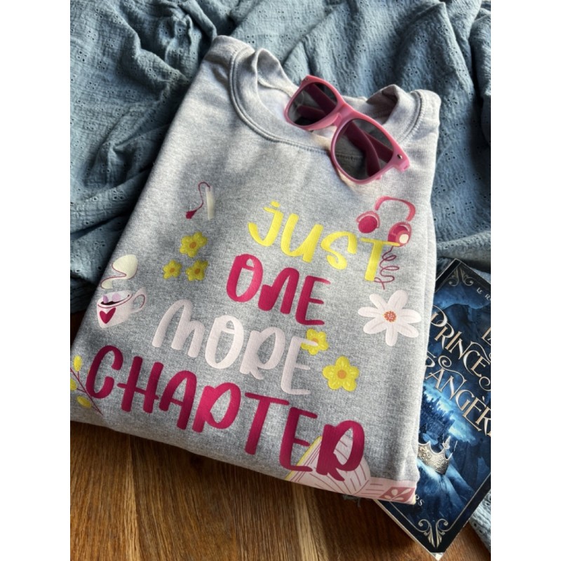 Sweat-shirt "Just one more chapter" – Motif printanier